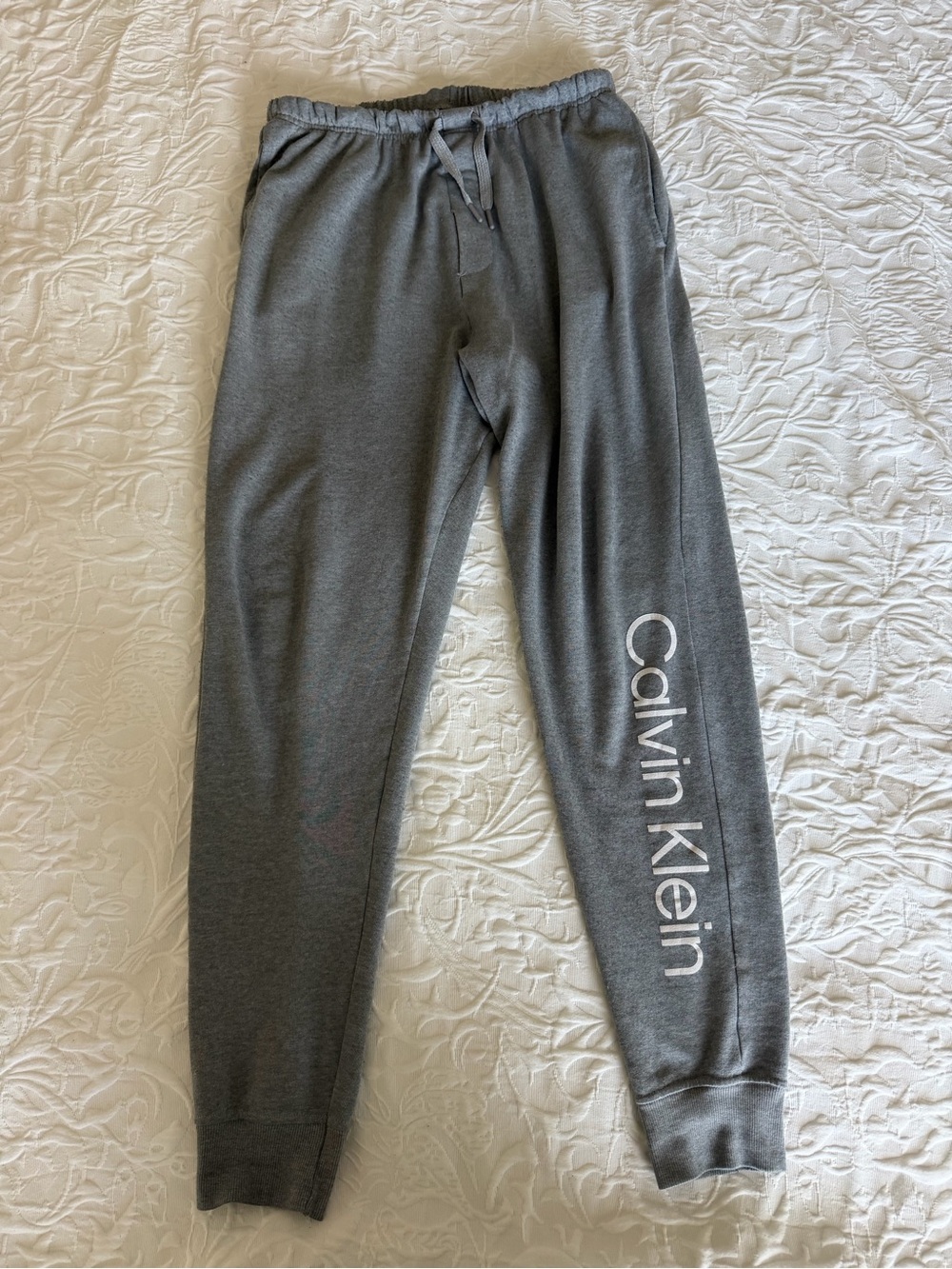 Calvin Klein Gray Jogger Sweatpants Mens Drawstring Lounge